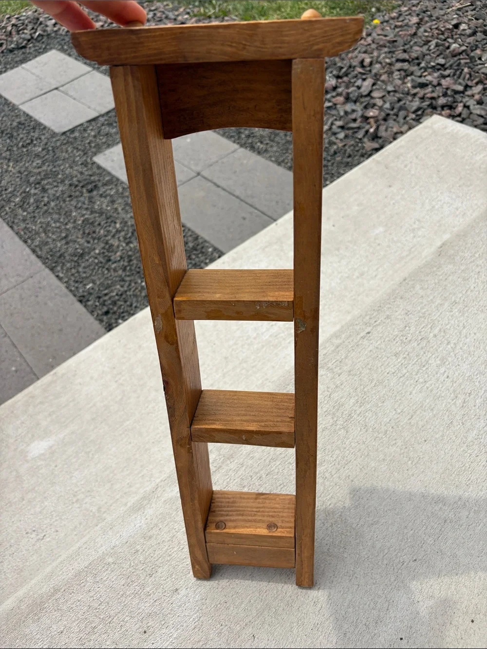 VTG Hand-Painted Wooden Wall Shelf Set (3-Piece) Cottagecore 18”